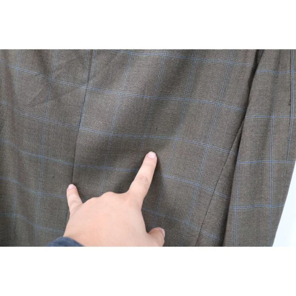 Ermenegildo zegna sport coat men's 40R Trofeo Silk wool Fit rom windowpane plaid